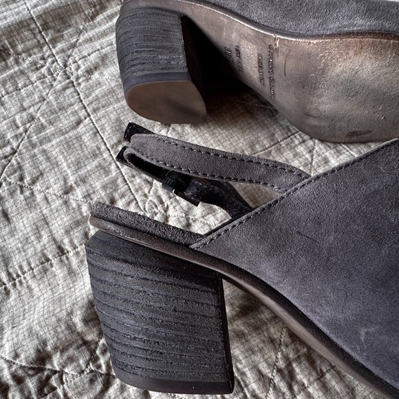 Officine Creative Women Severine Soft Grey Heel Mule Size 36.5 Suede Leather - Picture 3 of 10